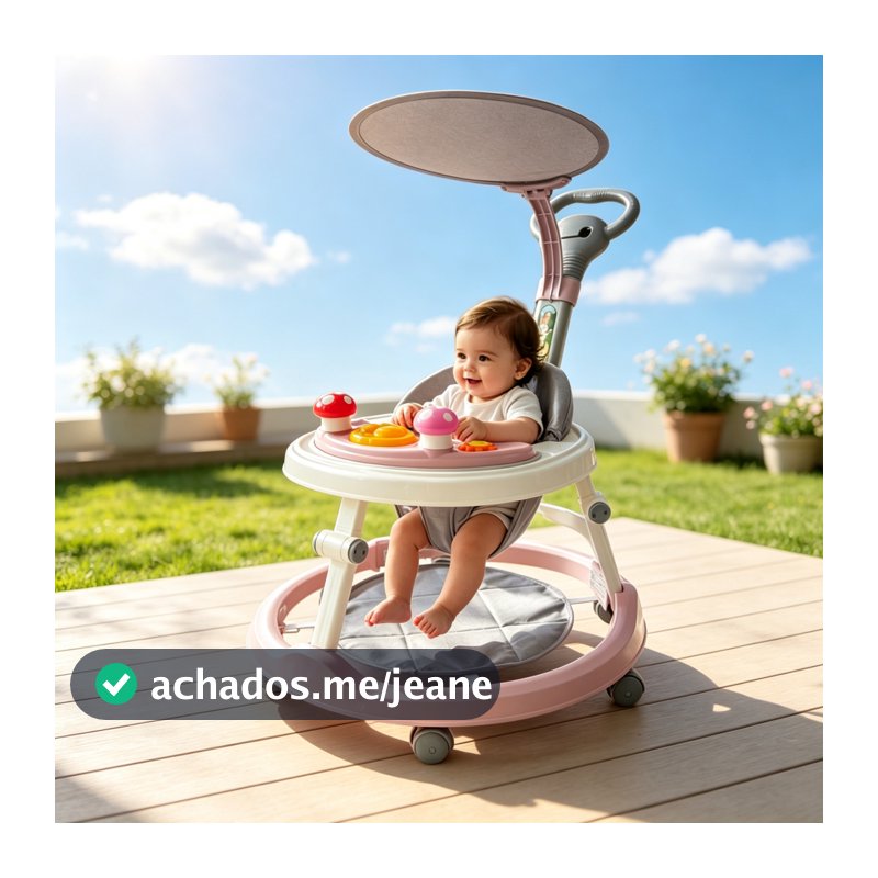 Andador Infantil Para Bebê Com Capota e Brinquedo Musical-Envio rápido