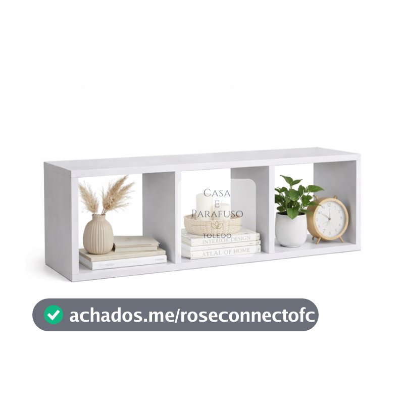 Nicho Triplo Prateleira, Decoração Sala, Nicho para Banheiro , Cozinha , Quarto 07