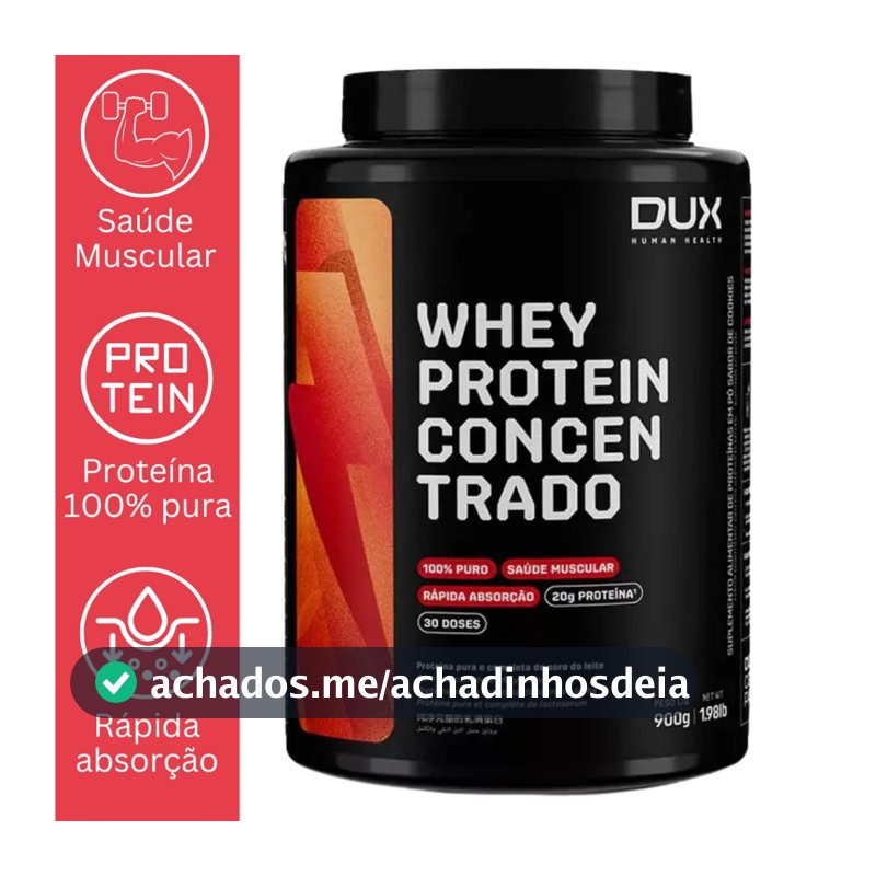 WHEY PROTEIN CONCENTRADO 900G POTE - DUX HUMAN HEALTH