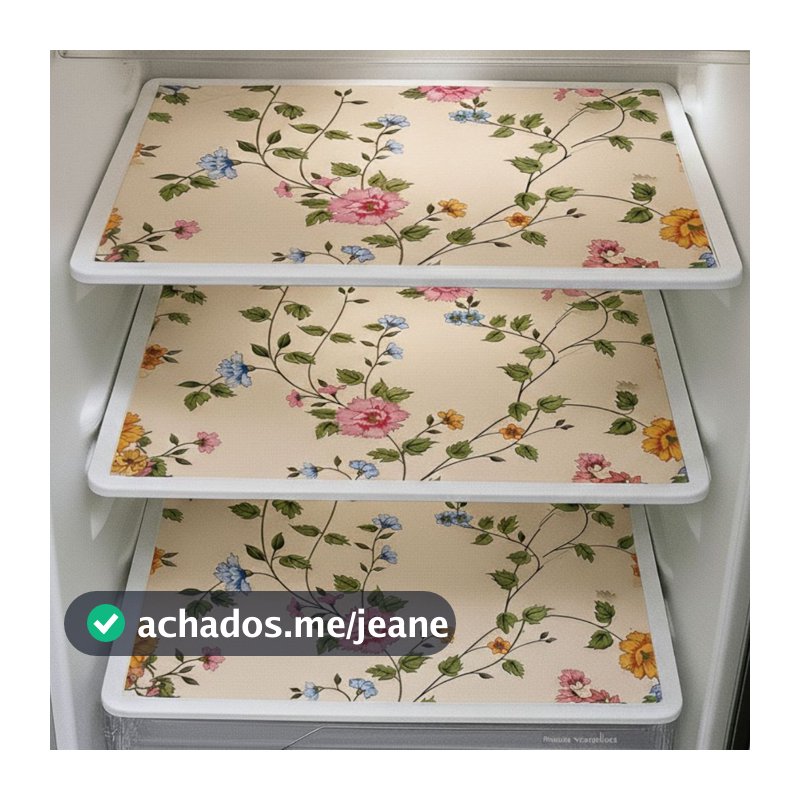 Toalha de Geladeira com 3 -PVC - Kit - Lavável - 46x32cm
