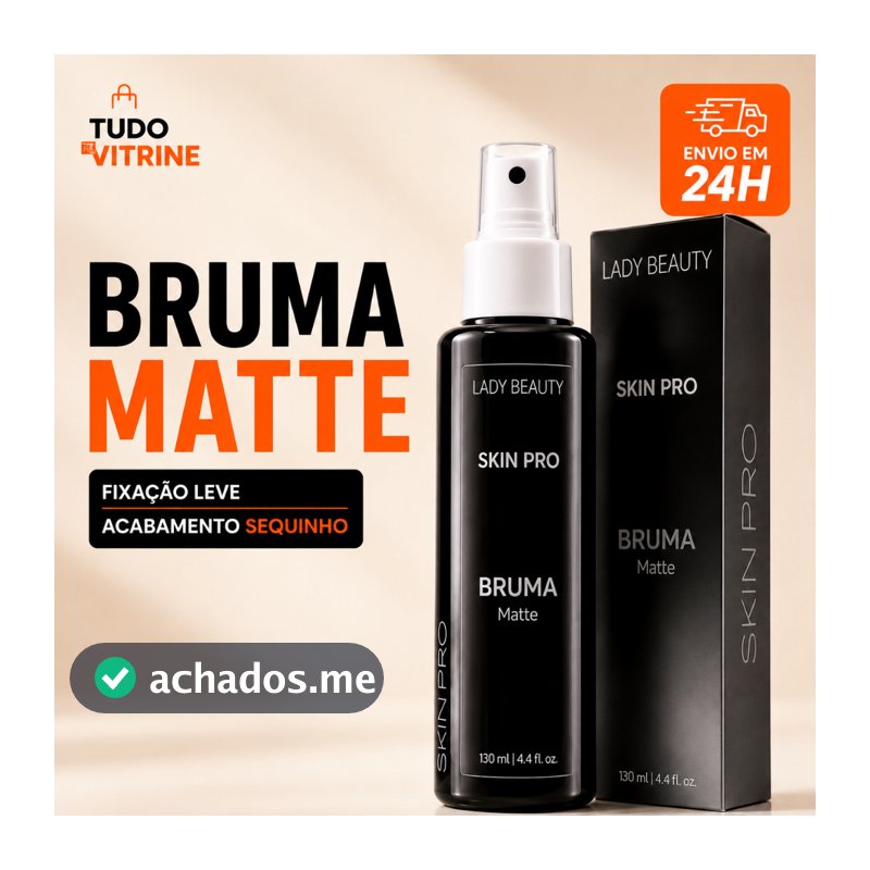 Bruma Matte Lady Beauty Skin Pro 130ml Fixador de Maquiagem Efeito Matte Original