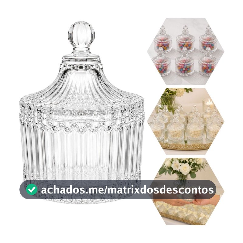 Kit 50 Mini Bomboniere de Vidro Transparente 90ml - Design Elegante para Decoração