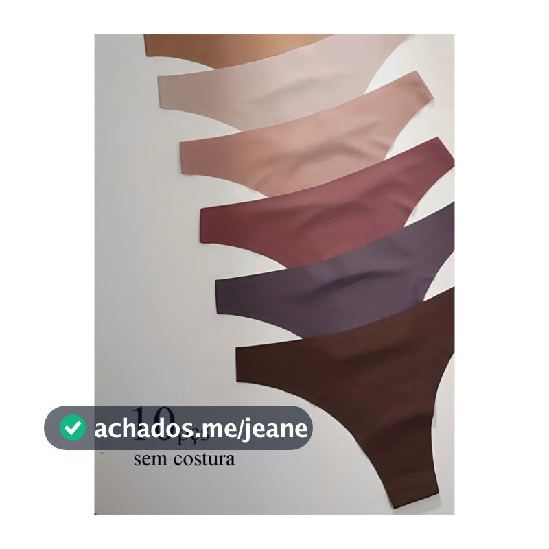 Kit 10 Calcinha Sem Costura Tanga Feminina Corte a Laser Lingerie Conforto