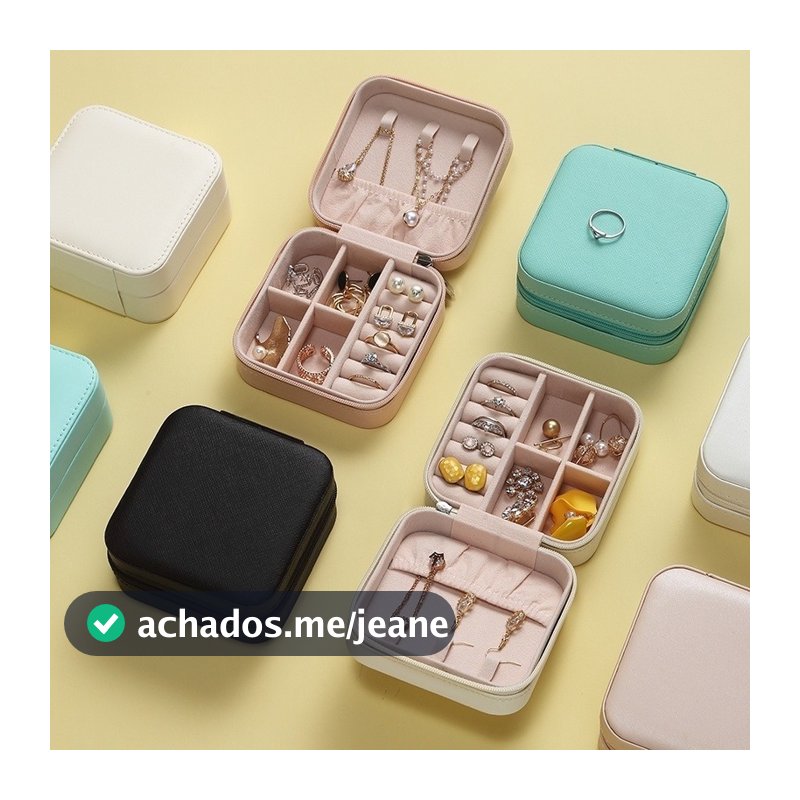 KIT 10 pcs Porta Jóias Portátil  Caixinha Bolsa de Armazenamento Colar Brincos Anéis