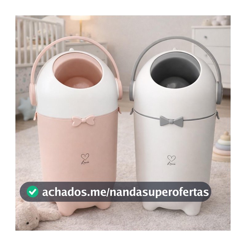 Lixeira Anti Odor Compacta com Tampa Basculante