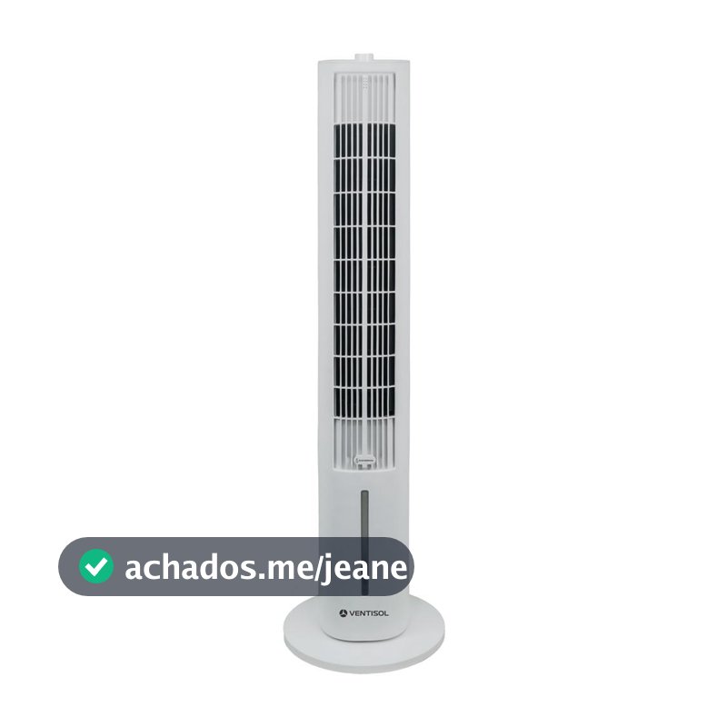 Ventilador Torre Climatizador Ventisol Clit Abastece 3,6 Litros 5 em 1 Silencioso