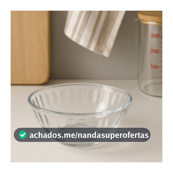Conjunto De 6 Bowls De Vidro Transparente Marguerite 300ml - DUMIAT