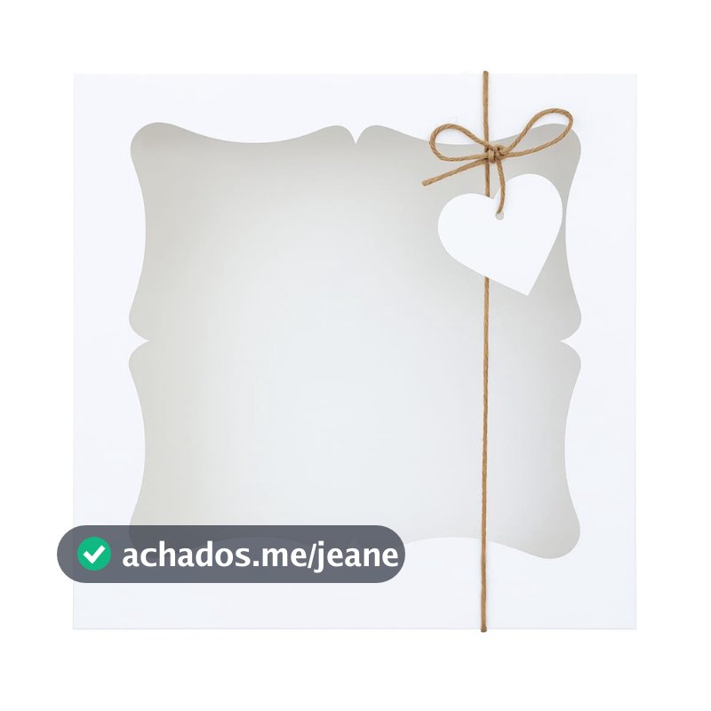 Caixa Clássica Branca 20x20x6 com visor - 20 unidades