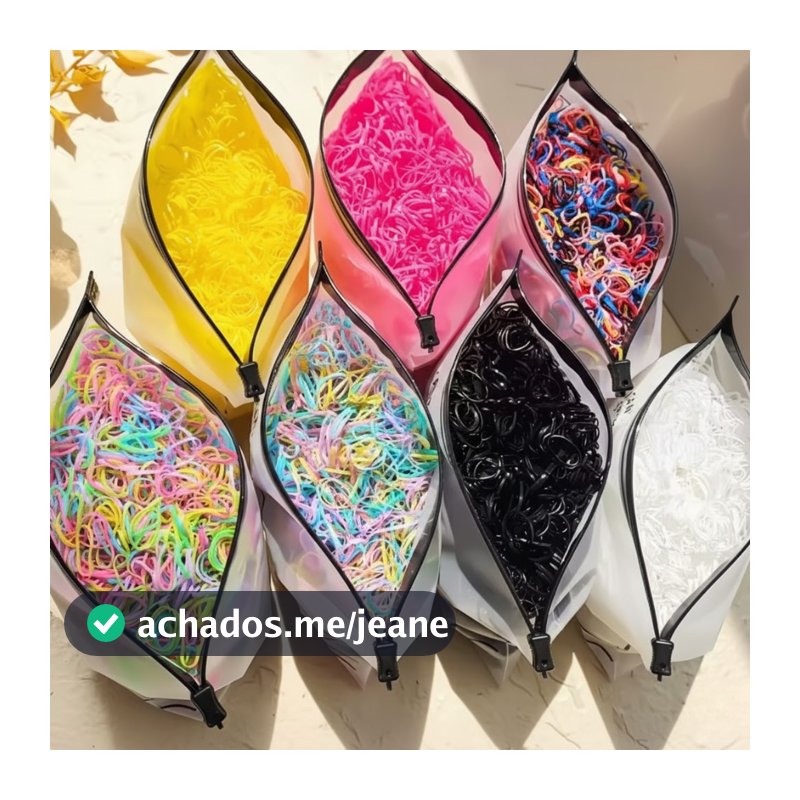 1000/ 2000 Pcs/ Pack Acessórios Para Porta Rabos De Cavalo De Borracha Meninas Elásticas Descartáveis Coloridas