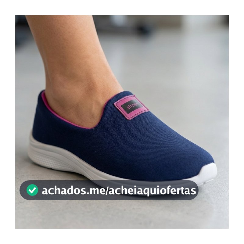 Tênis Feminino Calce Fácil Esportivo Slip On Casual confortável caminhada Academia (35 ao 40)