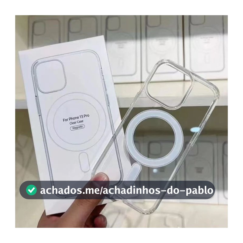 Capa Capinha Magnética Space Transparente Anti Impacto TPU Case Apple IPhone 11 12 13 14 15 16 17 Pro Max 17 Air 7 8 XR