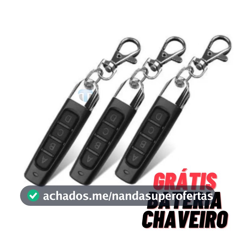 Controle Portão Eletrônico Universal 433MHz | Bateria Inclusa | Pronto para Uso | PPA Garen IPEC JFL