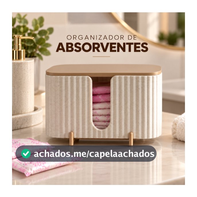 Porta Absorvente Organizador de Banheiro Maquiagem Joias Diarios Quarto com Tampa Caixa Femininos Suporte Minimalista