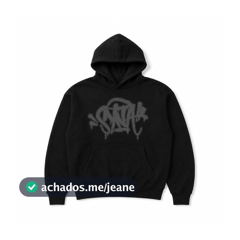 Moletom Canguru Preto Estampa Streetwear Capuz Bolso Frontal Manga Longa Casual Algodão Casaco Masculino