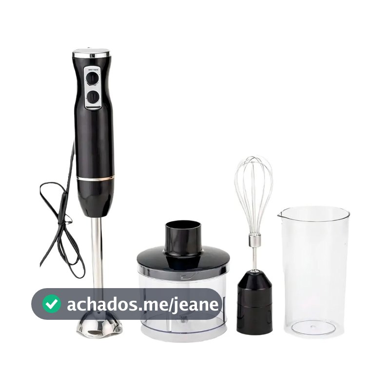 Mixer Vertical Turbo 4em1 Moedor Processador Alimentos Inox
