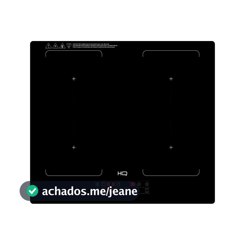 Cooktop De Indução Embutir HQ 4 Bocas Painel Touch Free Zone Preto 7000W HQ-IDE7004FZ 220V