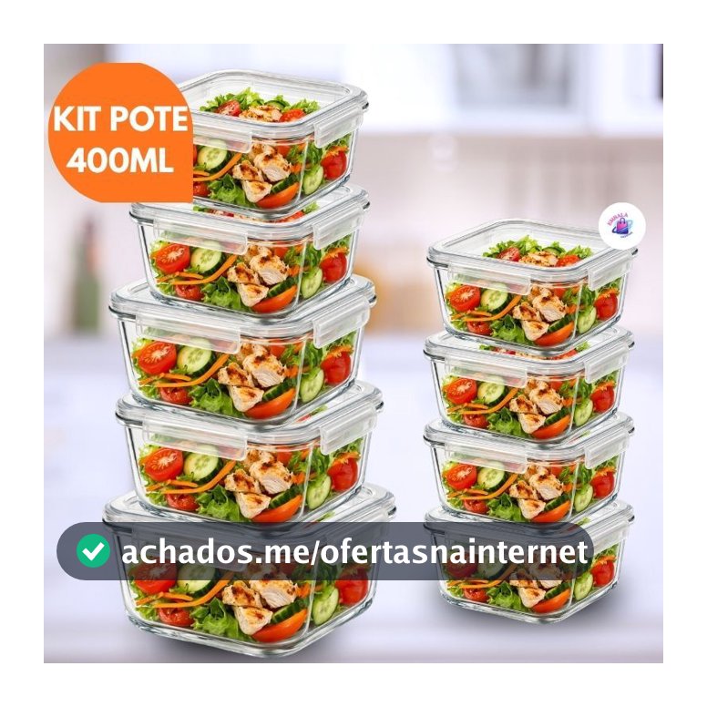 Potes Herméticos em Vidro para Cozinha e Design Empilhável Organizador de marmitinhas
