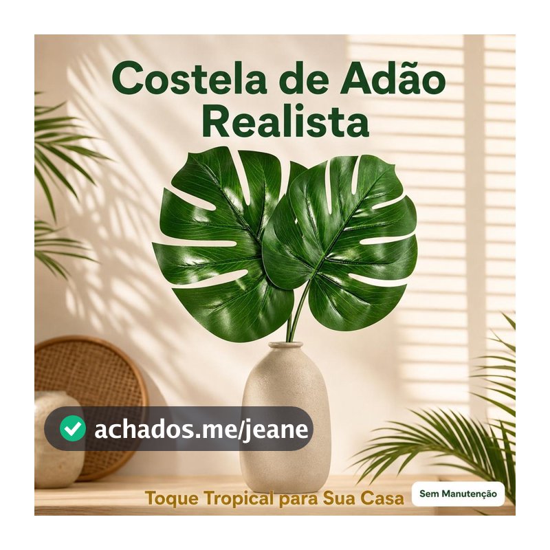 KIT 10 Folha Artificial Verde Planta, Folhas Artificiais Para Decoração, Folha Artificial Decoração