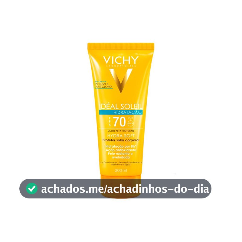 Vichy Idéal Soleil Protetor Solar Hydrasoft Fps 70 200ml