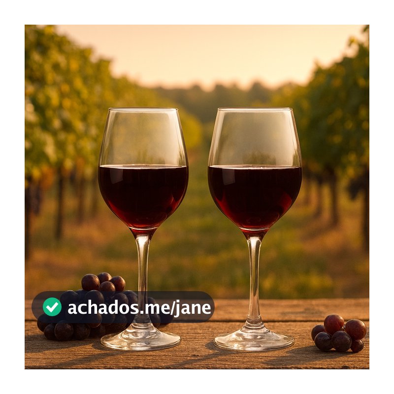 Jogo Taças Vinho De Vidro One Para Vinho Tinto 2 Peças 385ml - Ruvolo