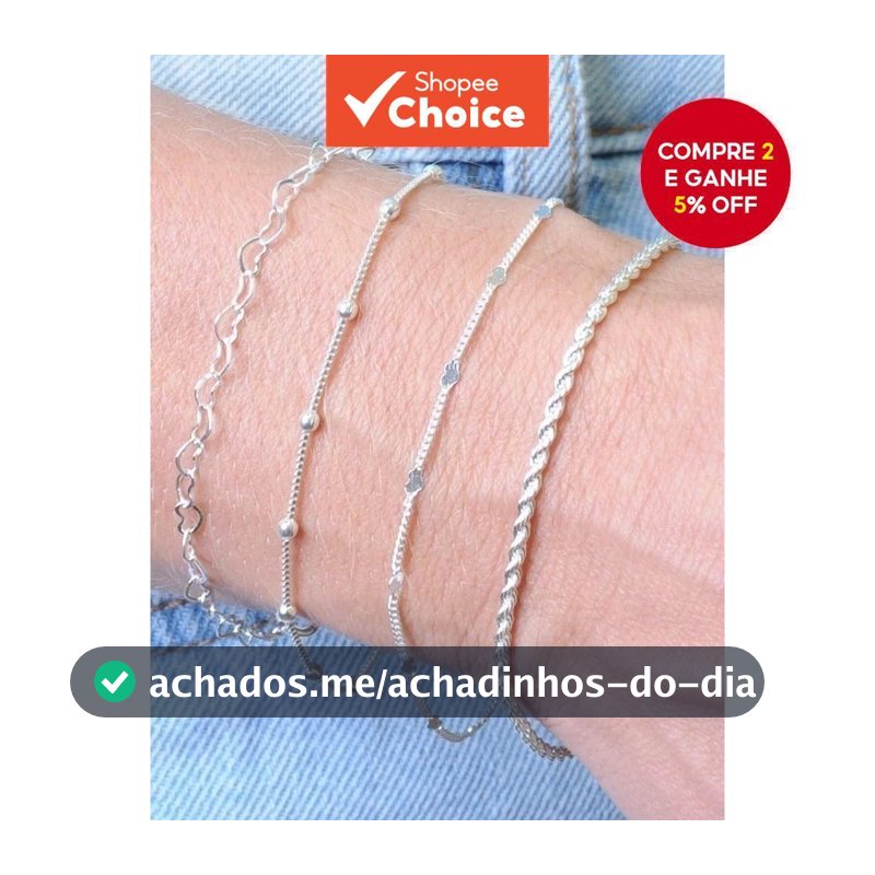 Conjunto De Pulseira De Cor Prata De 4 Unidades Com Contas De Coração Joias De Corrente De Veneza Para Mulheres