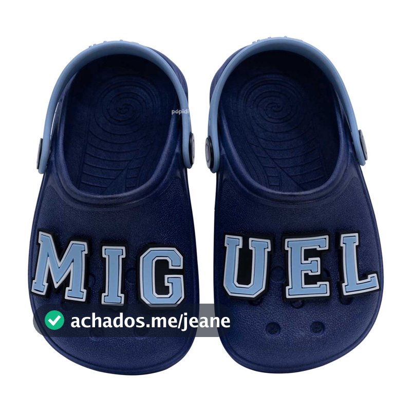 Sandalia Babuche Infantil Nº 19 ao 36 Chinelo Menino Menina Nome Personalizado Escolar 12.44
