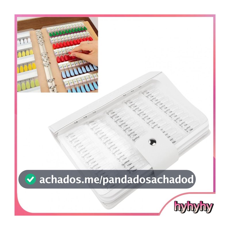 hyhyhy Yechiry 150 cores livro de amostras de arte em unhas com design compacto ABS material de couro PU organizador de