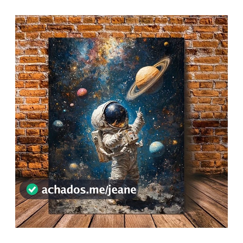 Quadro decorativo 1 pç, arte  Espacial de Astronauta para Sala de Estar, Decoração de Quarto