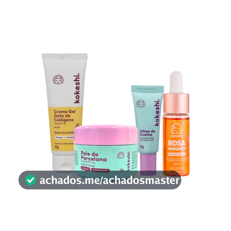 Kit Renovadores Gota de Colágeno e Rosa Mosqueta Kokeshi
