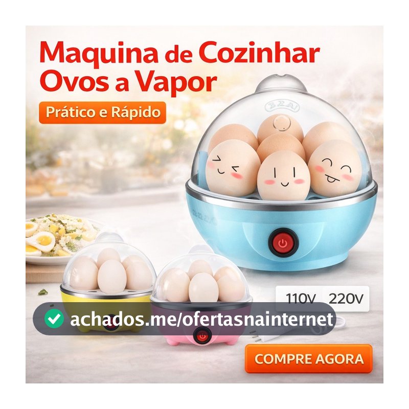 Maquina Eletrica Cozedor  De Ovos No Vapor Egg Cooker  110v e 220v  Envio Imediato!!!