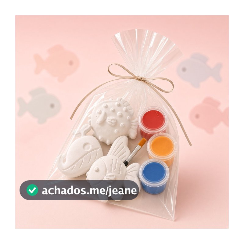 Kit Brinquedos Para Colorir Brincar Criança Tinta A Base De Agua 3 Brinquedo Pincel Peixes Colorir Pintar