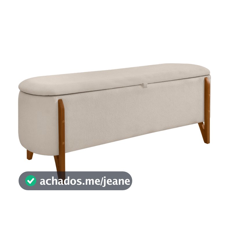 Recamier Boucle Calçadeira Sapateira Escritório Quarto Armazenamento Bau Estofado Minimalista Modern