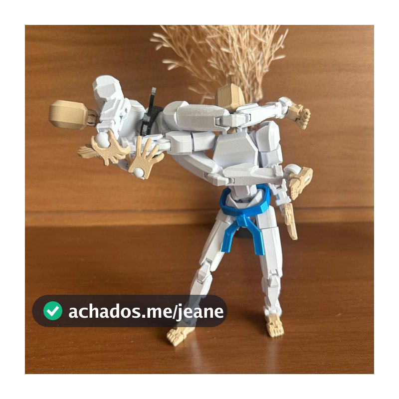 Boneco Dummy 13 GRANDE (20cm) Boneco Articulado Action Figure Educativo judô karatê jiu-jitsu