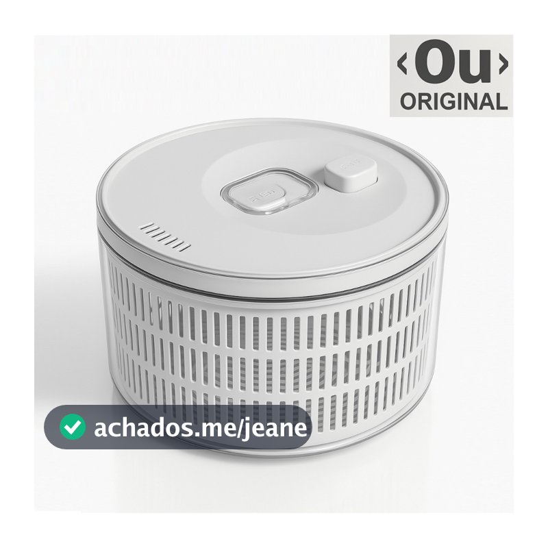 Secador de Salada 5.5L Organizador Geladeira Manual Folhas Giratório Legumes Verdura Alface Alimento