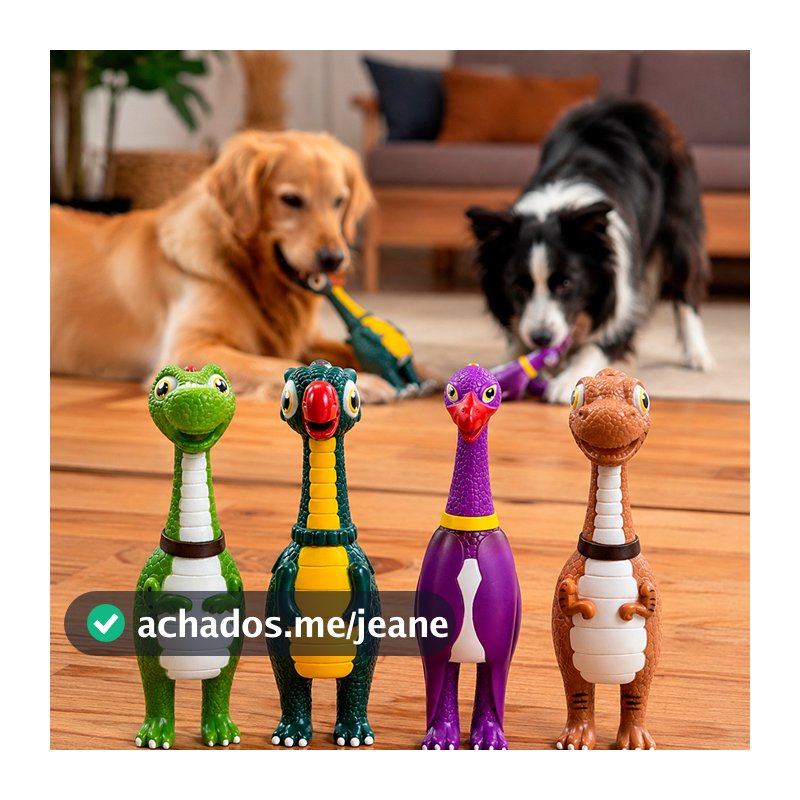 Mordedor Pet Macio DINOSSAURO para Cães e Gatos em Vinil Colecionável