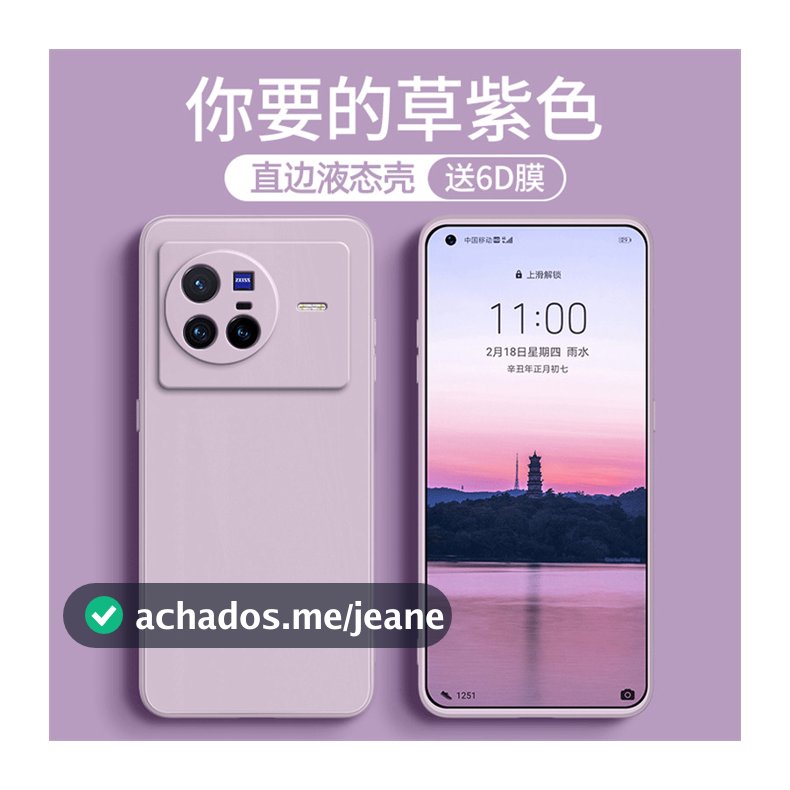 Adequado para vivox80 Capa para celular feminina de Silicone líquido capa macia vivo x80Pro capa protetora para celular