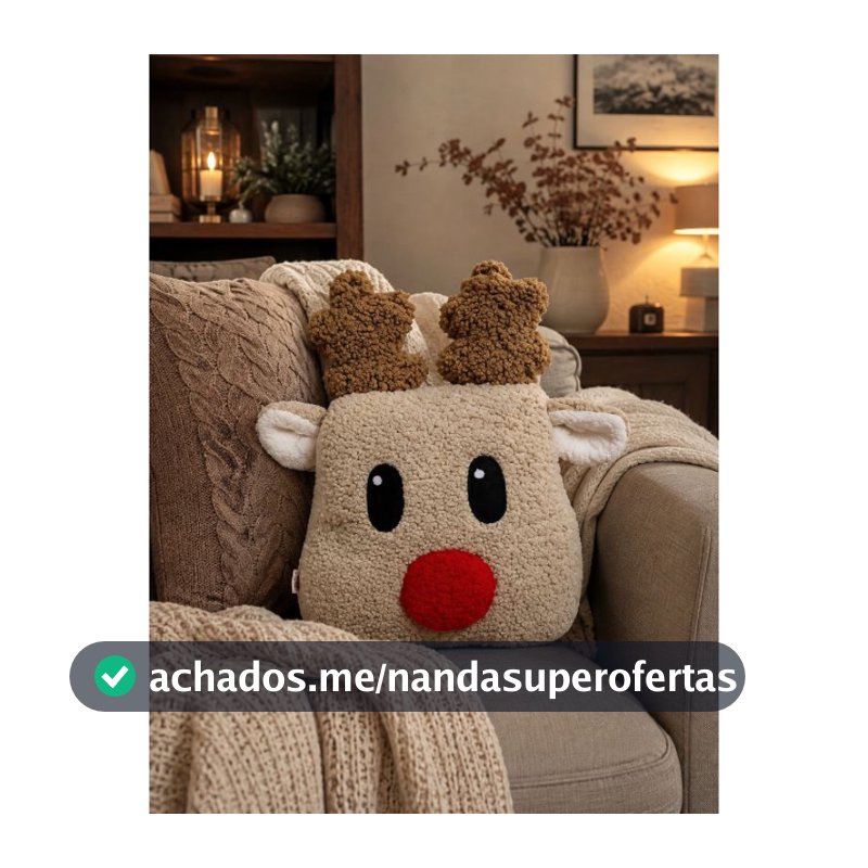 Almofada Rena decorativa pelúcia