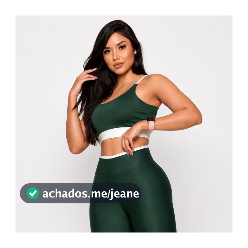Conjunto calça legging e top fitness roupa de academia bojo removível zero transparência feminino malhar