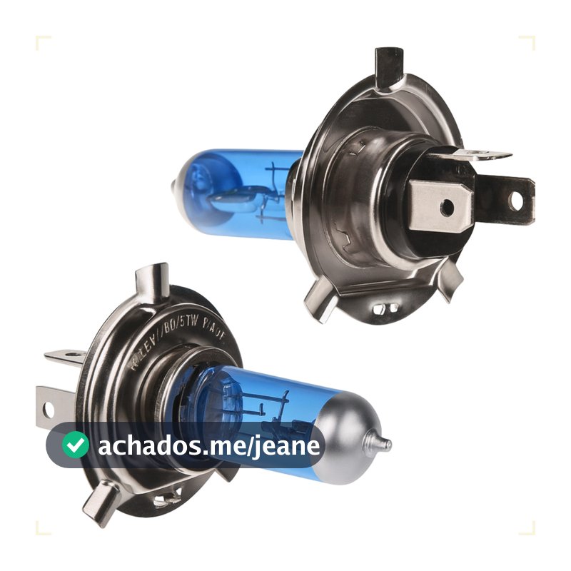 Lâmpada Halógena H4 Super Branca Forte Biodo de Moto 35W Carro 55/60W Farol Alto Baixo
