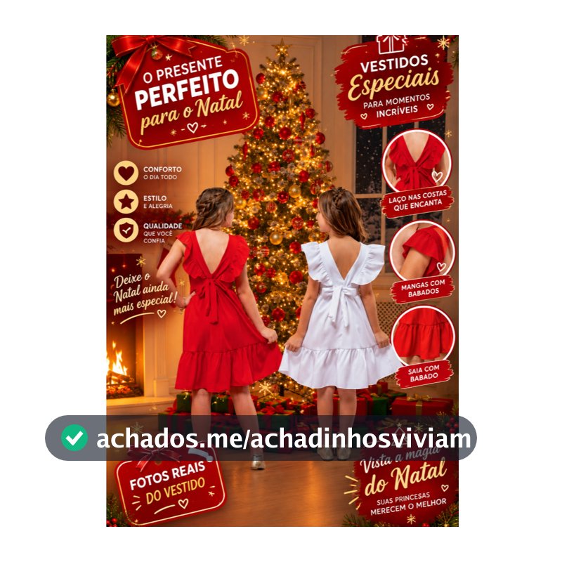 💗Vestido infantil Natal vermelho luxo menina branco ano novo festa reveillon batizado 2 anos