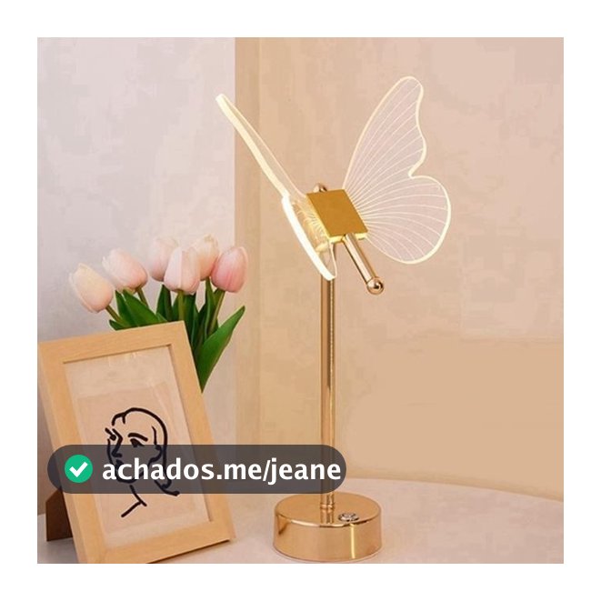 Candeeiro de mesa borboleta, luz noturna nórdica para quarto bivolt 3cors