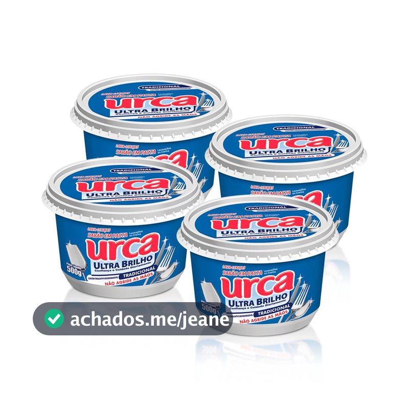 Kit 4 Sabão em Pasta Tradicional Urca 500G