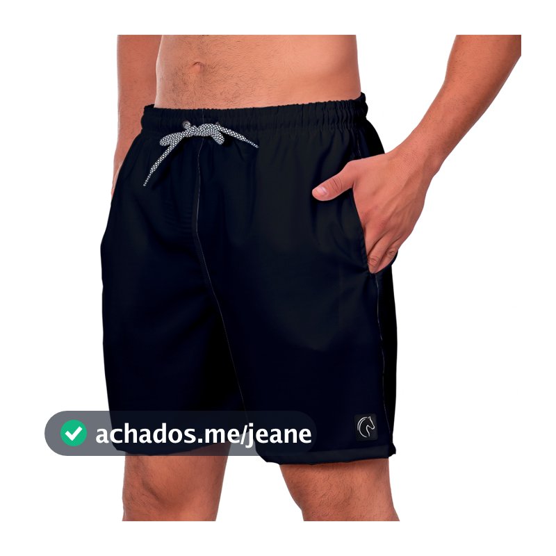 Shorts Masculino sem Estampa Liso Cor Branco Preto Azul Marinho Verão Moda Praia Casual Bermuda Masculina Tecido Leve