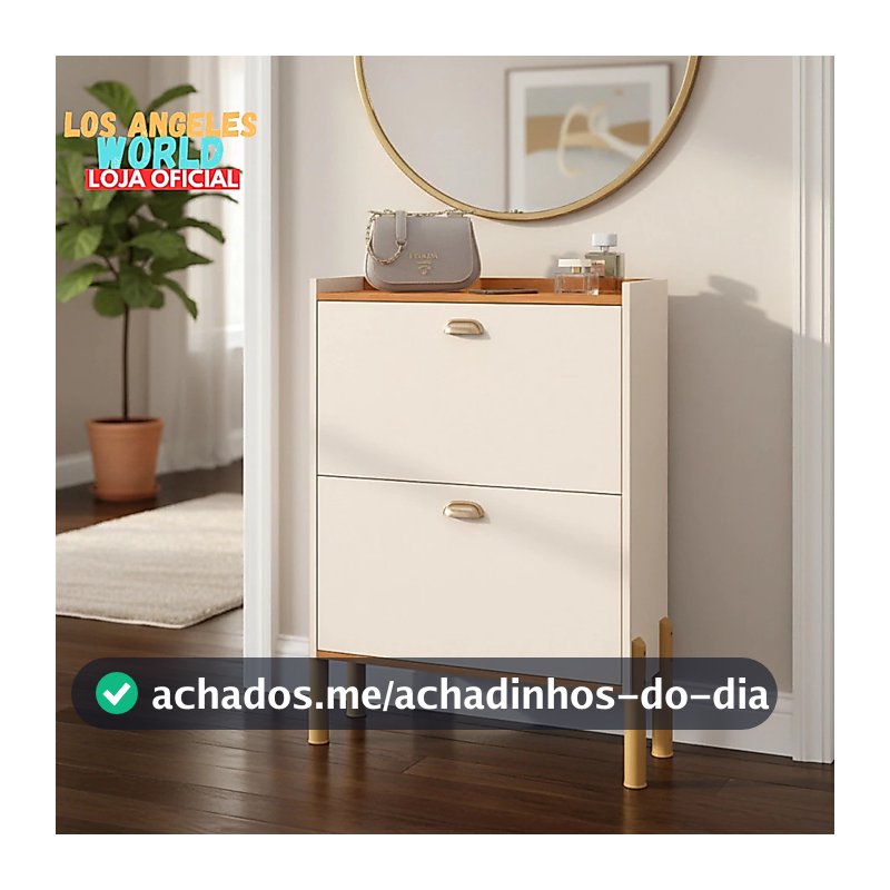 Sapateira Hall De Entrada Organizadora Quarto Puxador Concha Closet 12 Pares de Sapatos - Cores