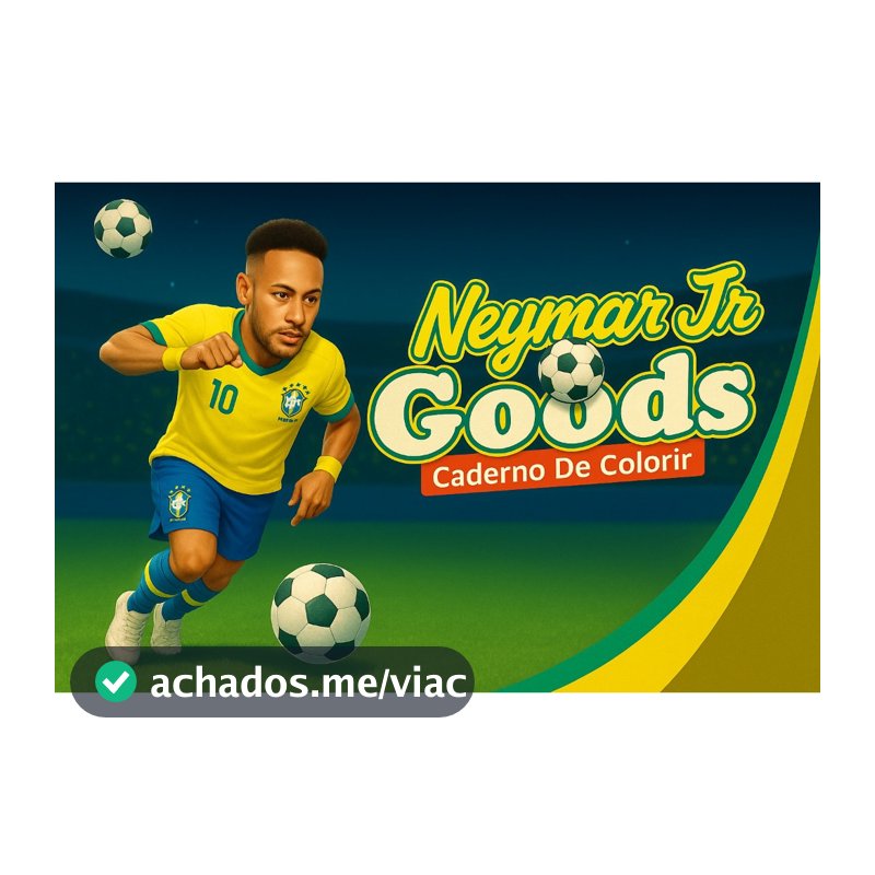 Livro Colorir Bob Estilo Gods Caderno Capa Dura 50 Folhas 180g Neymar Jr.