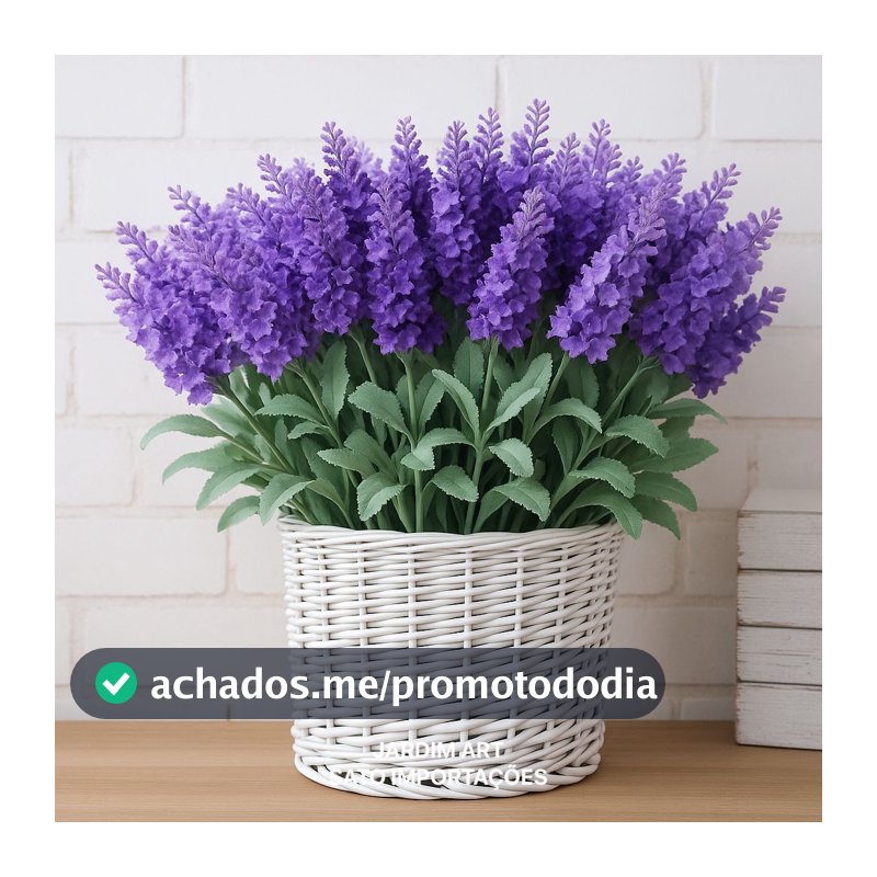 Decoração com 6 Buquês Lavanda Artificial Roxa