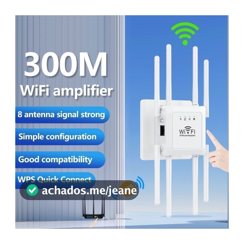 300 Mbps Wi-Fi 8 Antenna Repeater Extender WiFi Amplifier Signal Long Range Wireless Access Point fang