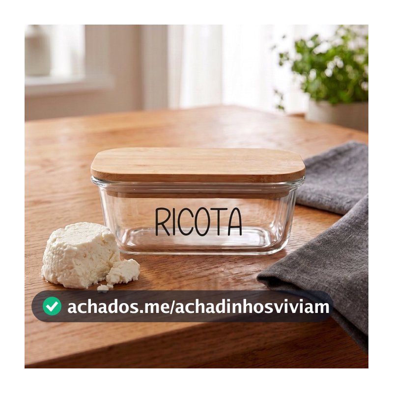 Pote Hermético Vidro (370 ml) Ricota