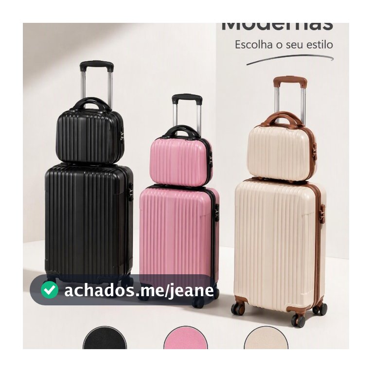 Conjunto Mala de Bordo Mãe e Filho 12+16"443020  Listrada, Rodas 360° Silenciosas para Viagem Curta