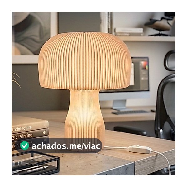 Abajur Cogumelo Designe Elegante Moderno Luminaria De Mesa Bivolt